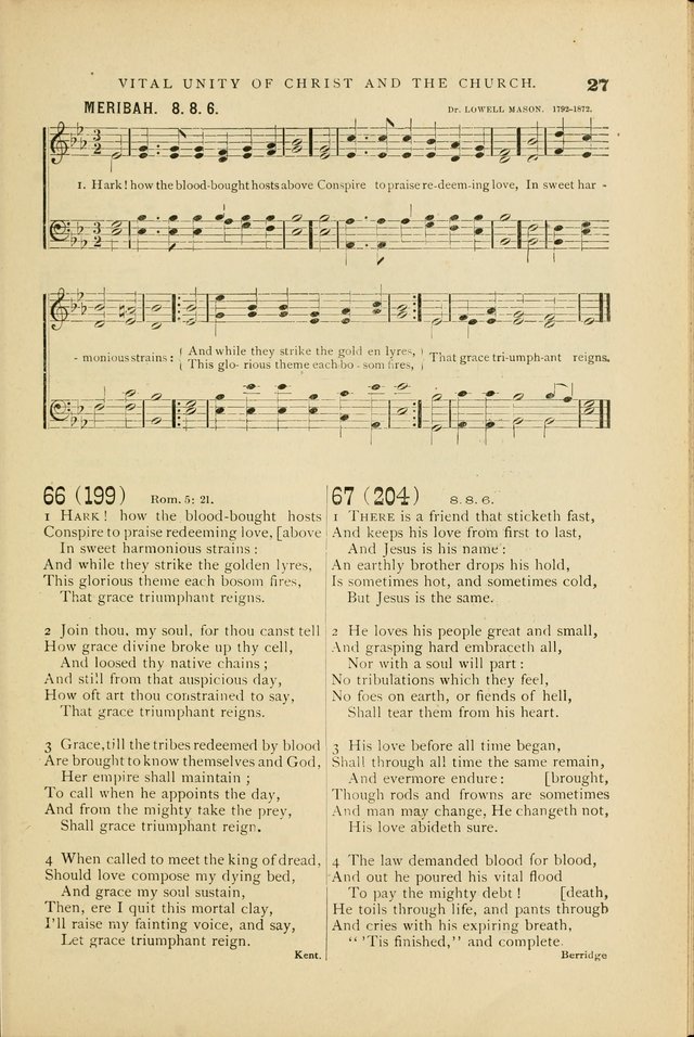 Hymn and Tune Book for Use in Old School or Primitive Baptist Churches page 27