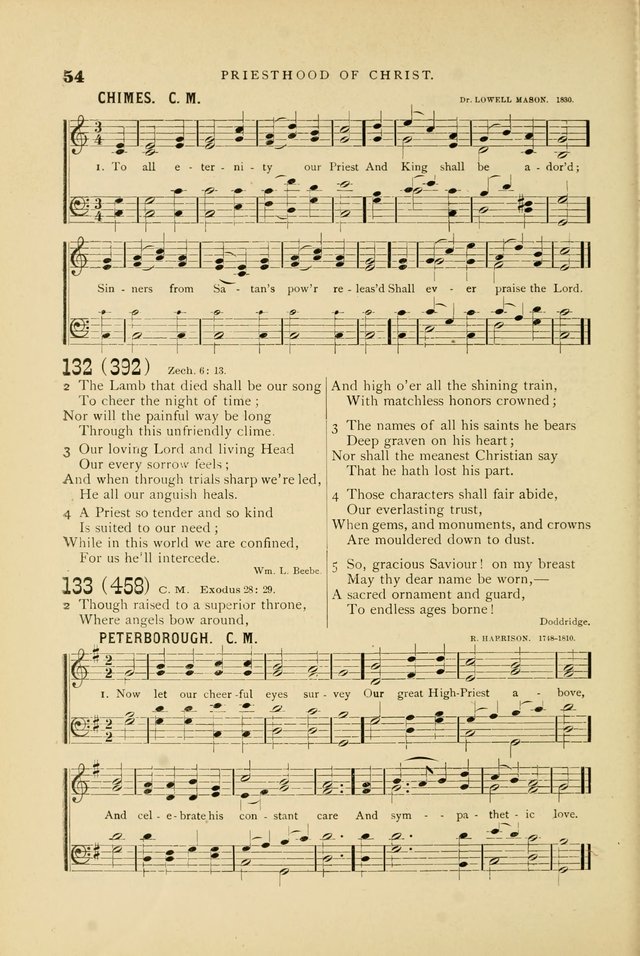 Hymn and Tune Book for Use in Old School or Primitive Baptist Churches page 54