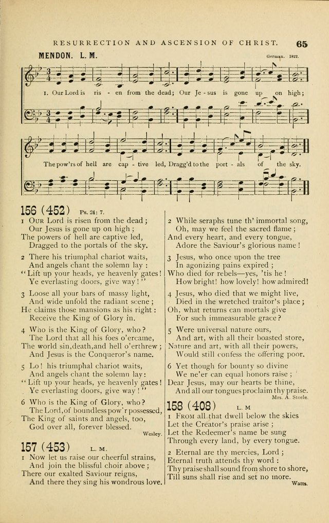 Hymn and Tune Book for Use in Old School or Primitive Baptist Churches page 65