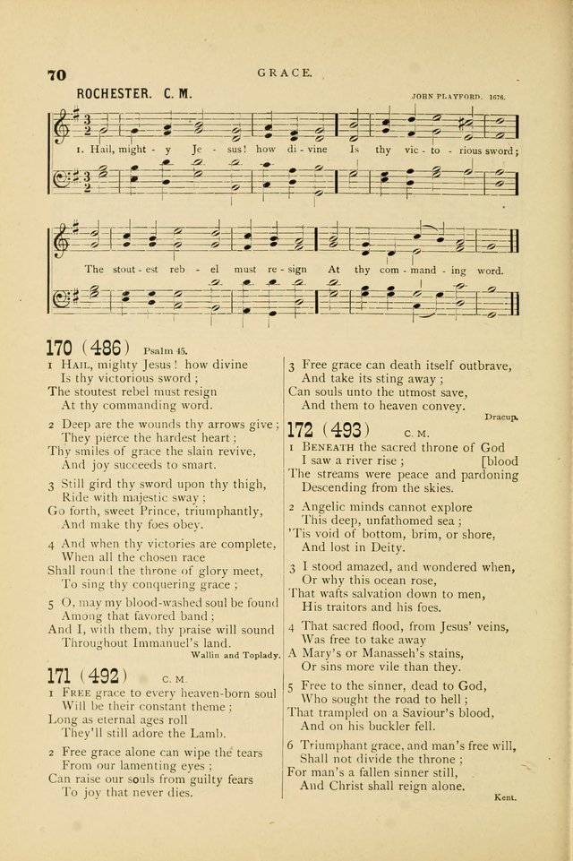 Hymn and Tune Book for Use in Old School or Primitive Baptist Churches page 70