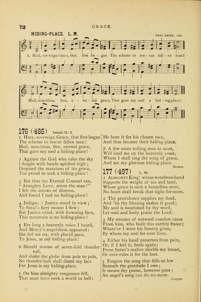 Hymn and Tune Book for Use in Old School or Primitive Baptist Churches page 72