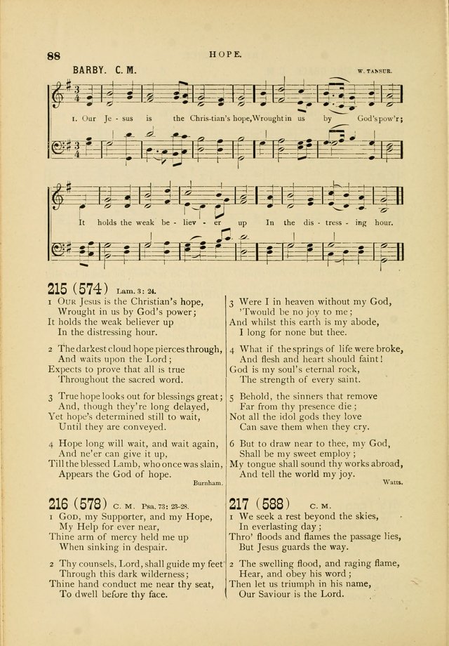 Hymn and Tune Book for Use in Old School or Primitive Baptist Churches page 88