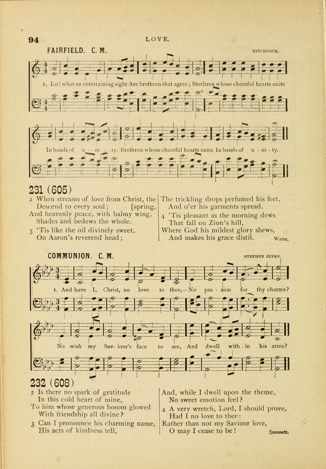 Hymn and Tune Book for Use in Old School or Primitive Baptist Churches page 94