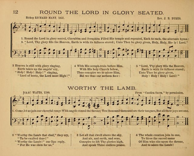The Hymnary with Tunes: a collection of music for Sunday schools page 12