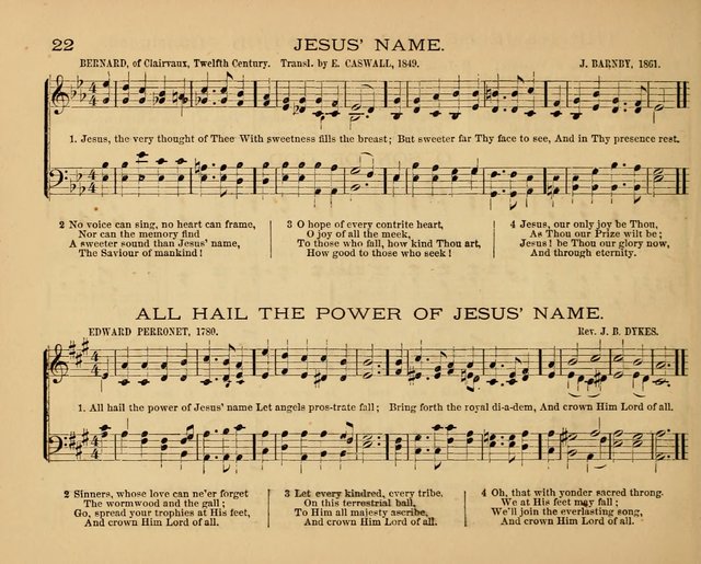The Hymnary with Tunes: a collection of music for Sunday schools page 22