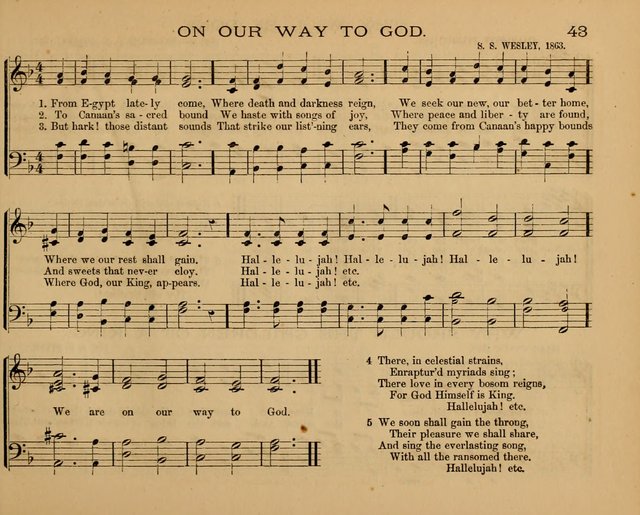 The Hymnary with Tunes: a collection of music for Sunday schools page 43