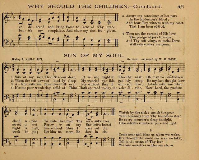 The Hymnary with Tunes: a collection of music for Sunday schools page 45