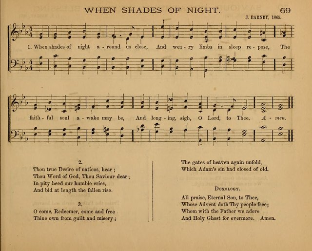 The Hymnary with Tunes: a collection of music for Sunday schools page 69