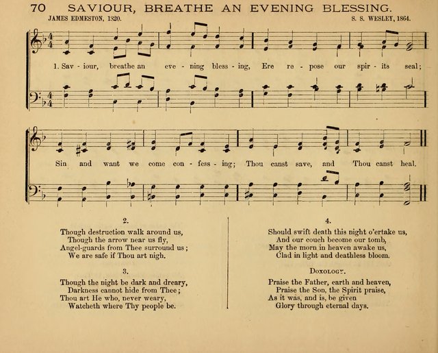 The Hymnary with Tunes: a collection of music for Sunday schools page 70
