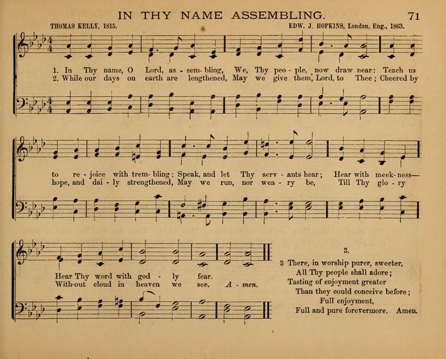 The Hymnary with Tunes: a collection of music for Sunday schools page 71