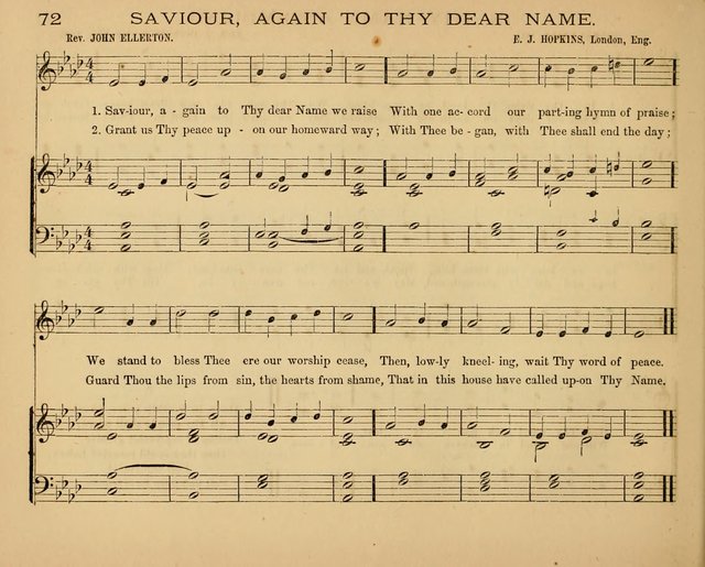 The Hymnary with Tunes: a collection of music for Sunday schools page 72