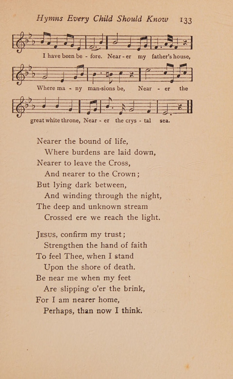 Hymns That Every Child Should Know: A selection of the best hymns of all nations for young people page 133
