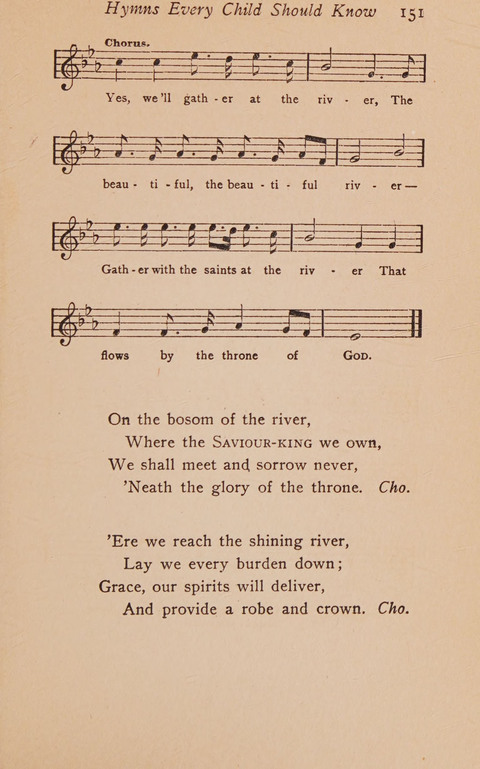 Hymns That Every Child Should Know: A selection of the best hymns of all nations for young people page 151