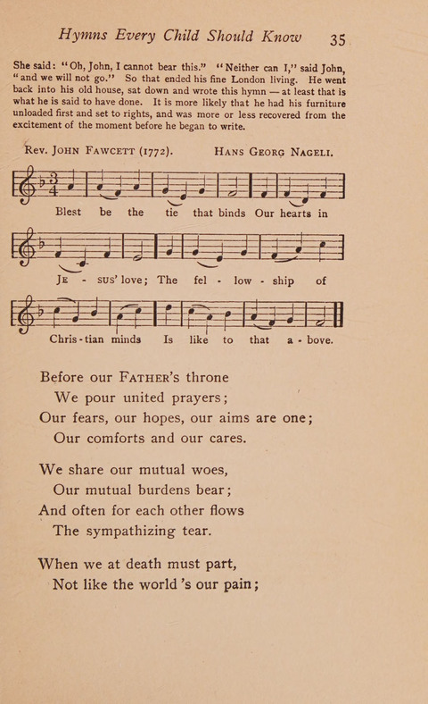 Hymns That Every Child Should Know: A selection of the best hymns of all nations for young people page 35