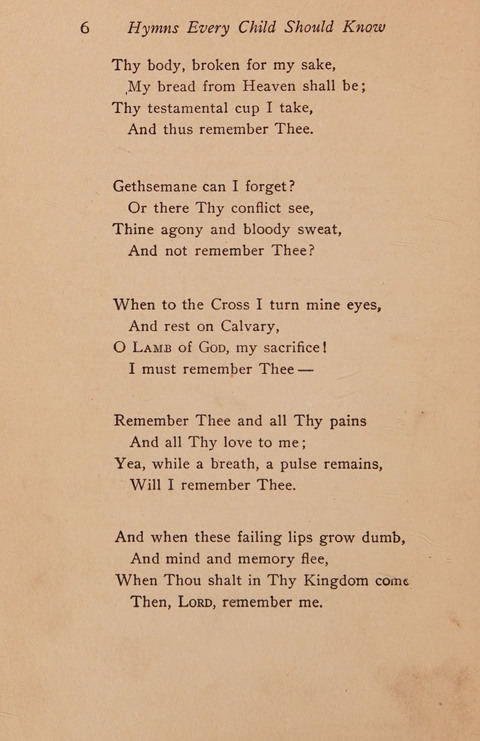 Hymns That Every Child Should Know: A selection of the best hymns of all nations for young people page 6