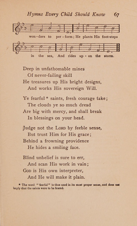Hymns That Every Child Should Know: A selection of the best hymns of all nations for young people page 67