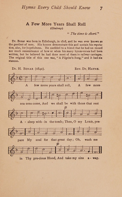 Hymns That Every Child Should Know: A selection of the best hymns of all nations for young people page 7