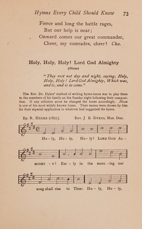 Hymns That Every Child Should Know: A selection of the best hymns of all nations for young people page 73