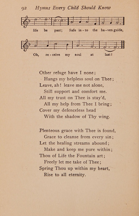 Hymns That Every Child Should Know: A selection of the best hymns of all nations for young people page 92