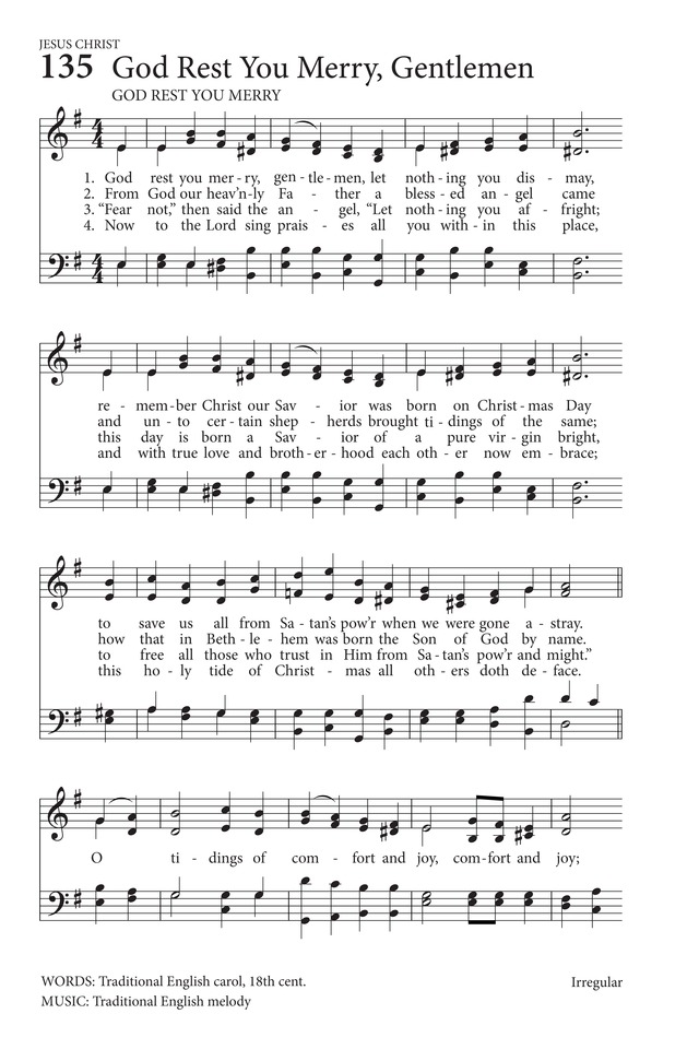 Hymns to the Living God 135. God rest you merry, gentlemen | Hymnary.org