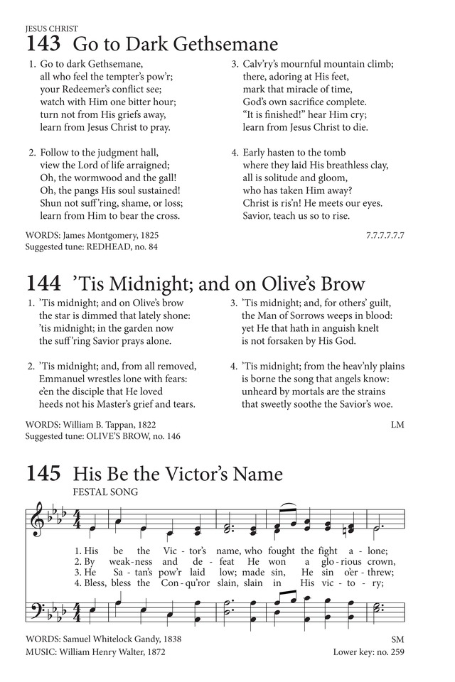 Hymns to the Living God 143. Go to dark Gethsemane | Hymnary.org for Gethsemane Lyrics Printable Pdf Free Download