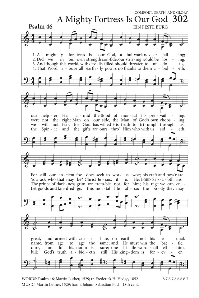 Hymn Coloring Sheet - A Mighty Fortress - Classful