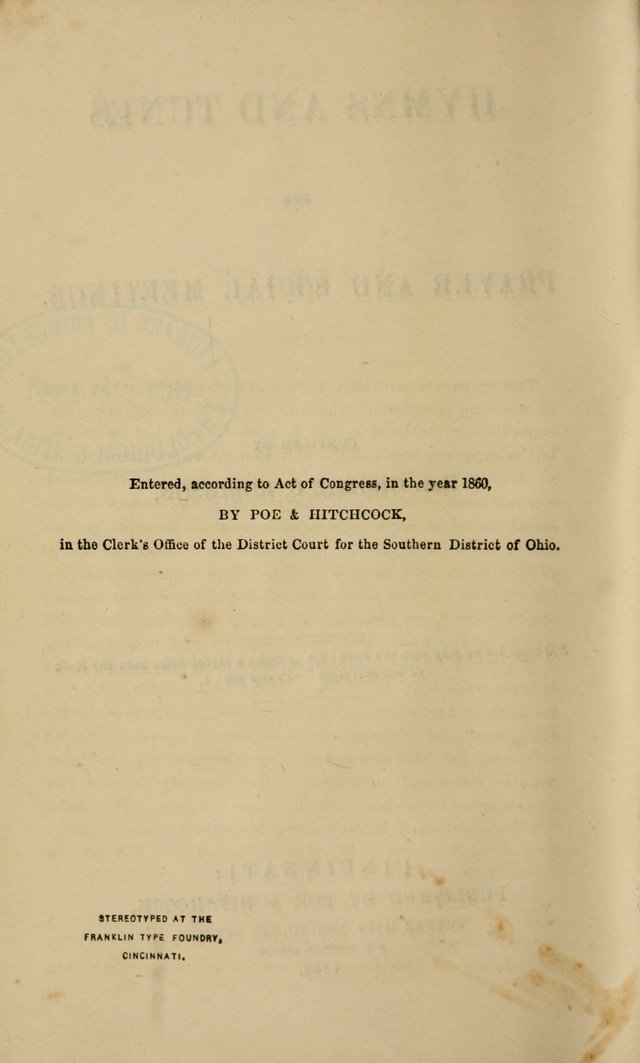 Hymns and Tunes for Prayer and Social Meetings page 2