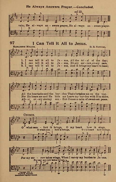 Hymns Tried and True: is a collection of new and old hymns suitable for evangelistic meetings young people