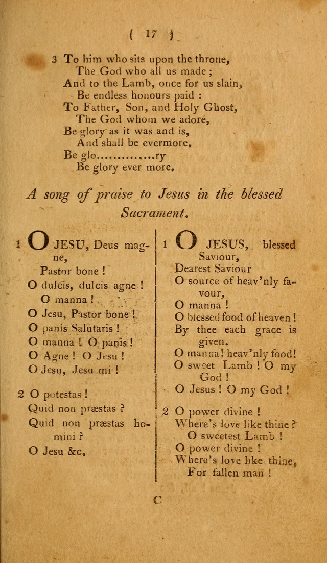 Hymns, for the Use of the Catholic Church in the United States of America (New ed.) page 17