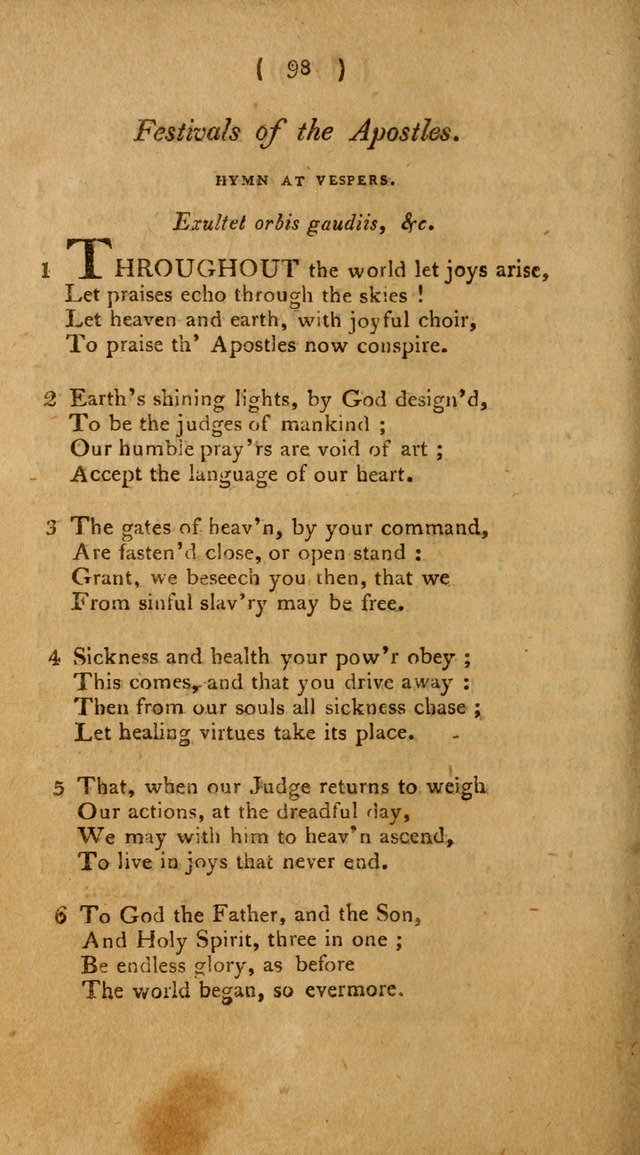 Hymns, for the Use of the Catholic Church in the United States of America (New ed.) page 98