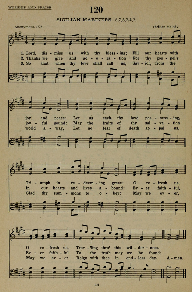 Hymns of the United Church page 104