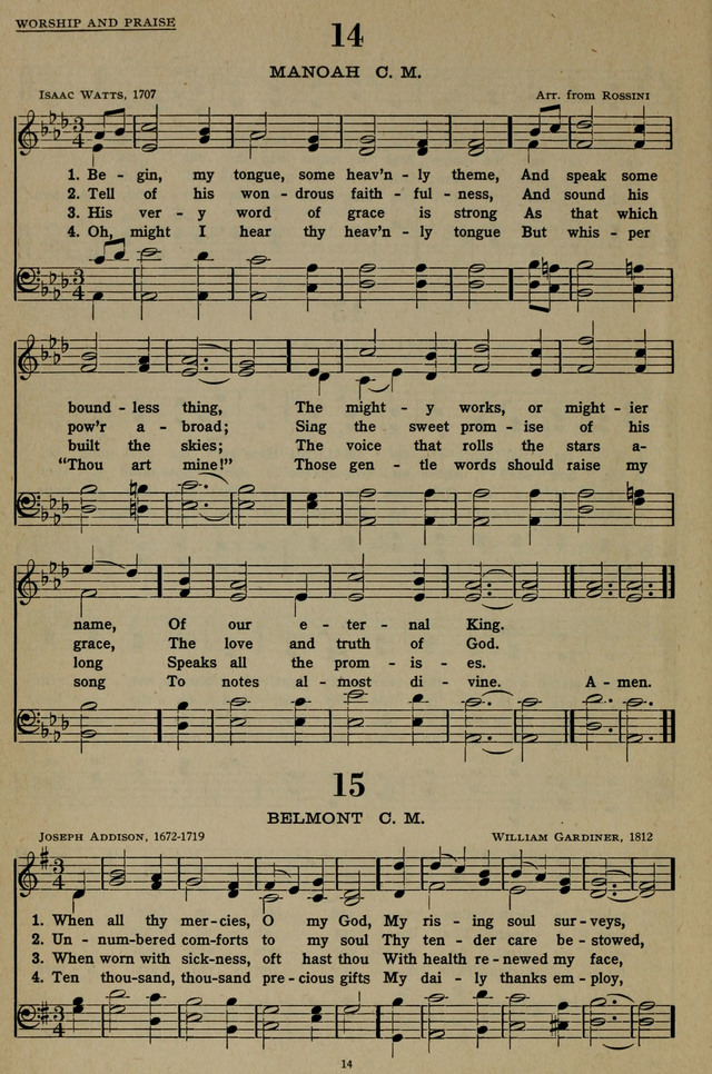 Hymns of the United Church page 14