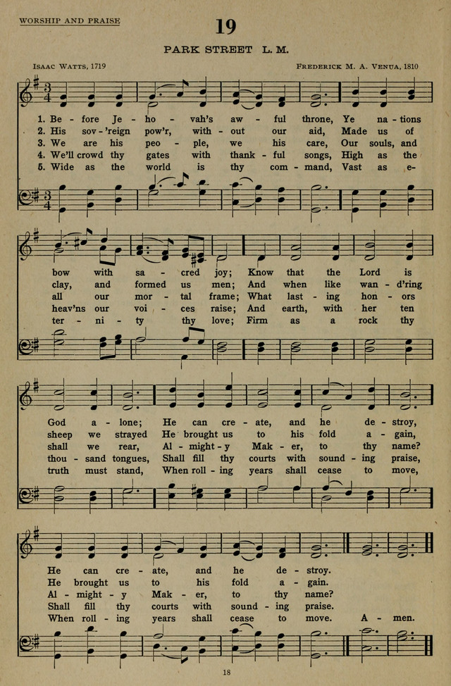 Hymns of the United Church page 18