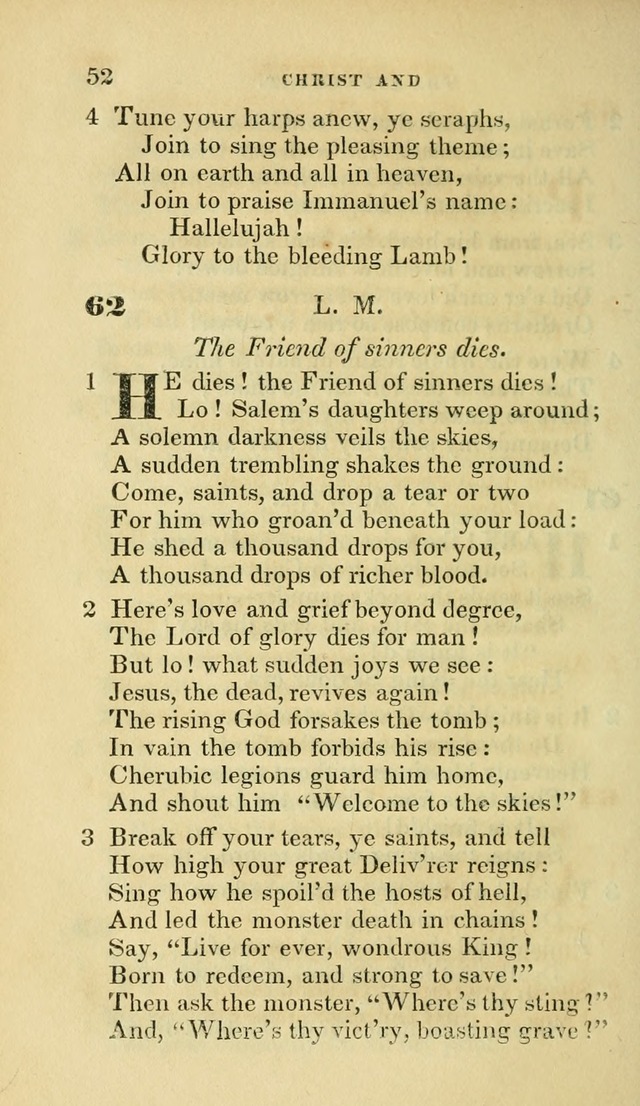 Hymns selected from various authors: for the use of the Evangelical Association, and all lovers of pious devotion (5th ed.) page 52