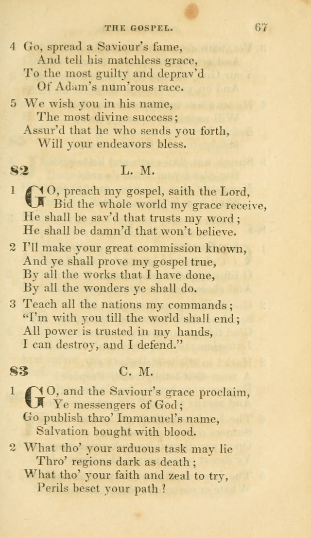 Hymns selected from various authors: for the use of the Evangelical Association, and all lovers of pious devotion (5th ed.) page 67