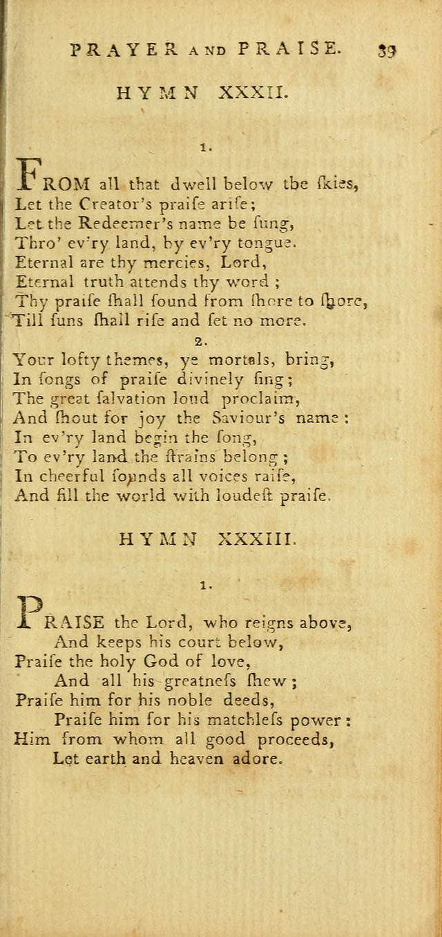 Hymns for the Use of the Society of United Christian Friends: with their constitution annexed page 39