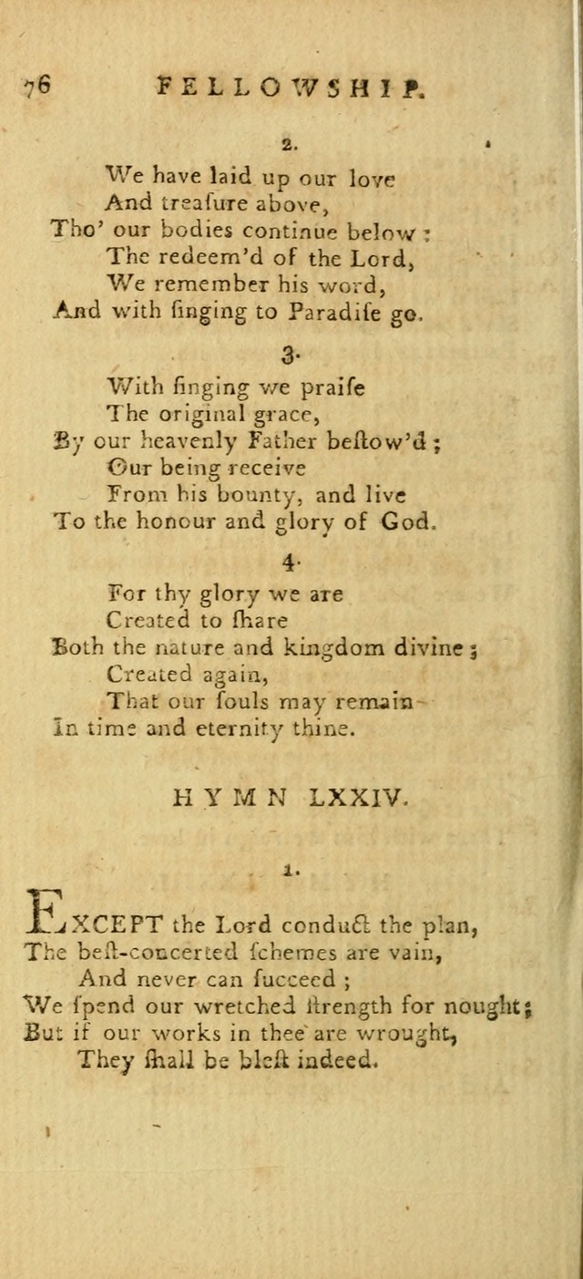 Hymns for the Use of the Society of United Christian Friends: with their constitution annexed page 76