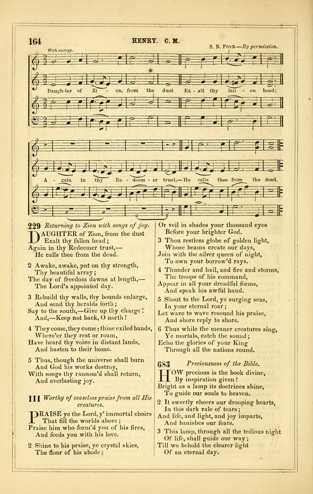 The Heart and Voice: or, Songs of Praise for the Sanctuary: hymn and tune book, designed for congregational singing in the Methodist Episcopal Church, and for congregations generally page 164