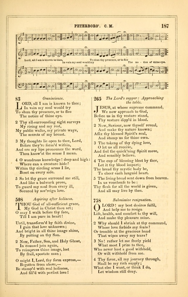 The Heart and Voice: or, Songs of Praise for the Sanctuary: hymn and tune book, designed for congregational singing in the Methodist Episcopal Church, and for congregations generally page 187