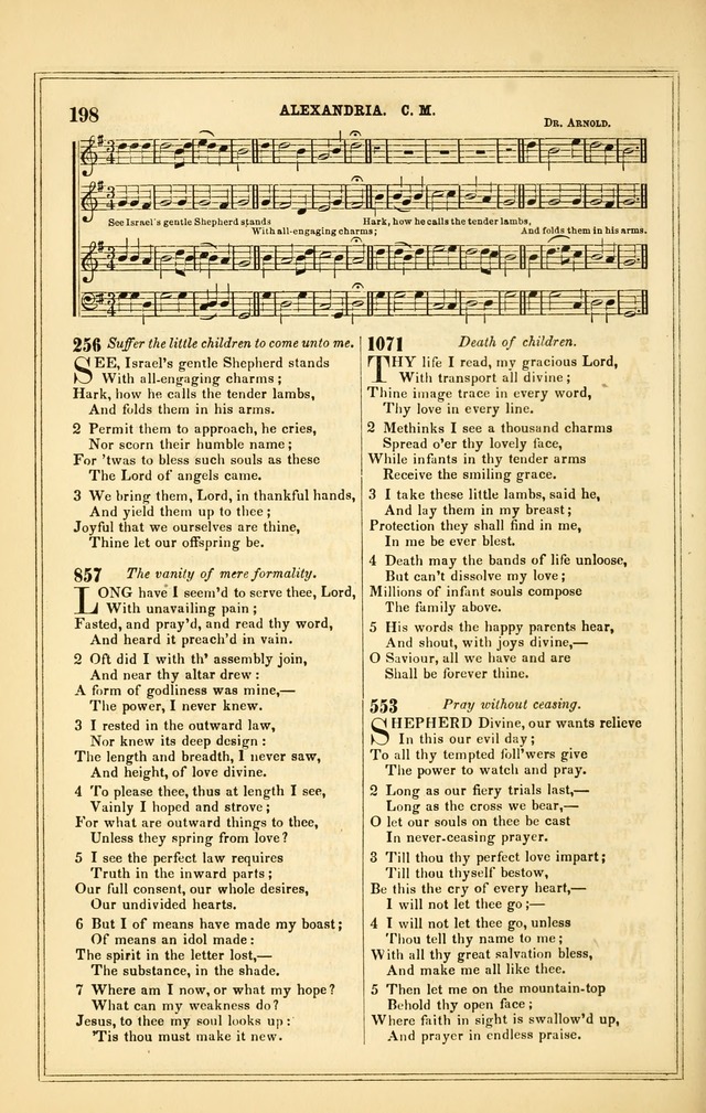 The Heart and Voice: or, Songs of Praise for the Sanctuary: hymn and tune book, designed for congregational singing in the Methodist Episcopal Church, and for congregations generally page 198