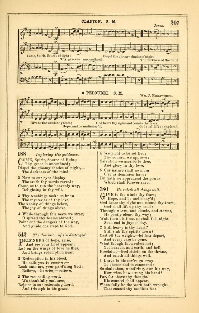 The Heart and Voice: or, Songs of Praise for the Sanctuary: hymn and tune book, designed for congregational singing in the Methodist Episcopal Church, and for congregations generally page 207