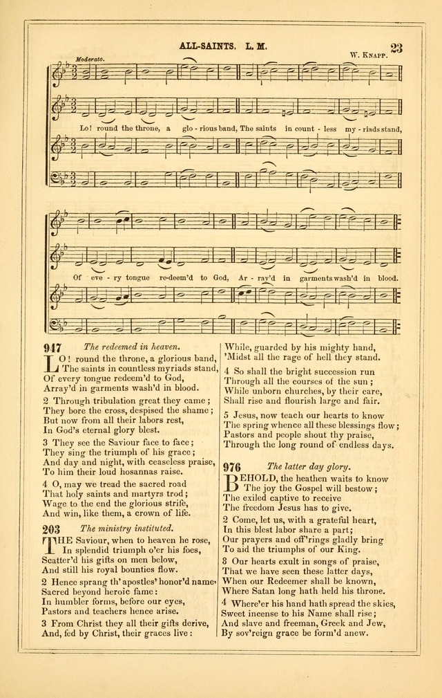 The Heart and Voice: or, Songs of Praise for the Sanctuary: hymn and tune book, designed for congregational singing in the Methodist Episcopal Church, and for congregations generally page 23