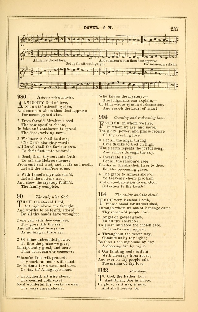 The Heart and Voice: or, Songs of Praise for the Sanctuary: hymn and tune book, designed for congregational singing in the Methodist Episcopal Church, and for congregations generally page 237