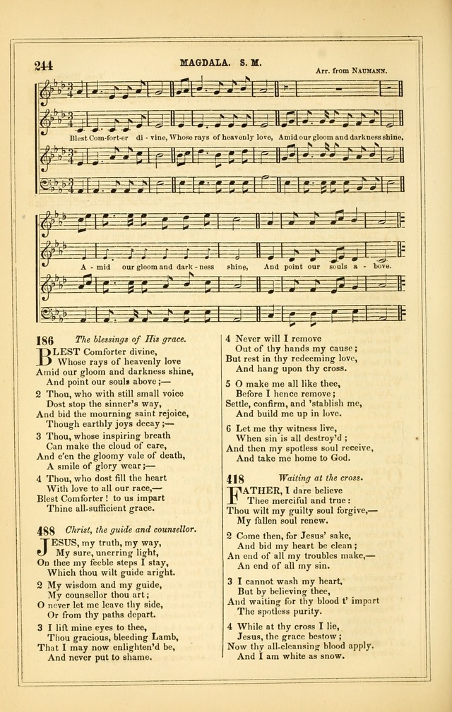The Heart and Voice: or, Songs of Praise for the Sanctuary: hymn and tune book, designed for congregational singing in the Methodist Episcopal Church, and for congregations generally page 244