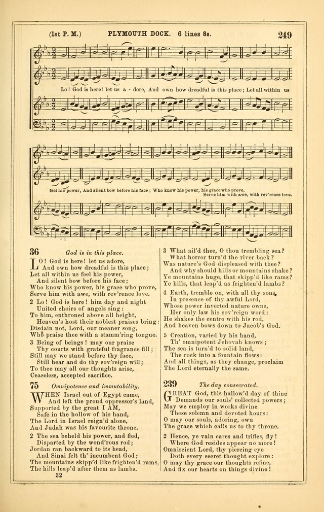 The Heart and Voice: or, Songs of Praise for the Sanctuary: hymn and tune book, designed for congregational singing in the Methodist Episcopal Church, and for congregations generally page 249