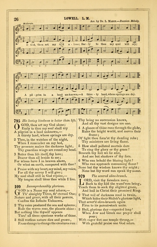 The Heart and Voice: or, Songs of Praise for the Sanctuary: hymn and tune book, designed for congregational singing in the Methodist Episcopal Church, and for congregations generally page 26