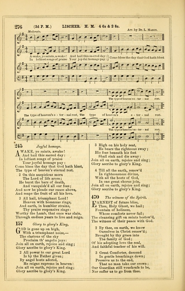 The Heart and Voice: or, Songs of Praise for the Sanctuary: hymn and tune book, designed for congregational singing in the Methodist Episcopal Church, and for congregations generally page 276
