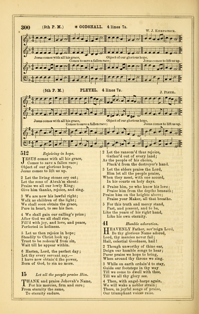 The Heart and Voice: or, Songs of Praise for the Sanctuary: hymn and tune book, designed for congregational singing in the Methodist Episcopal Church, and for congregations generally page 300