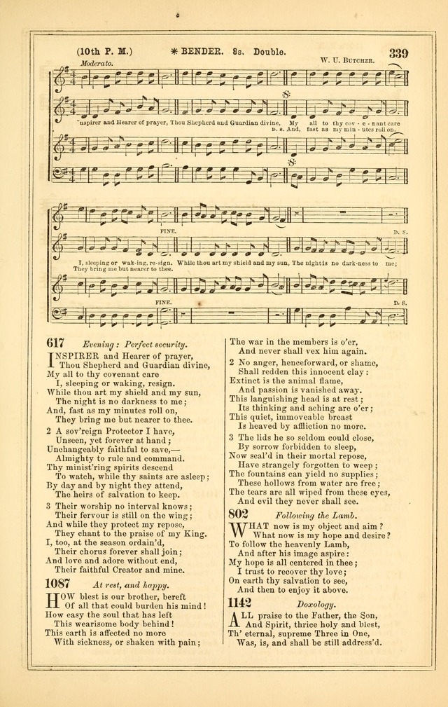 The Heart and Voice: or, Songs of Praise for the Sanctuary: hymn and tune book, designed for congregational singing in the Methodist Episcopal Church, and for congregations generally page 339