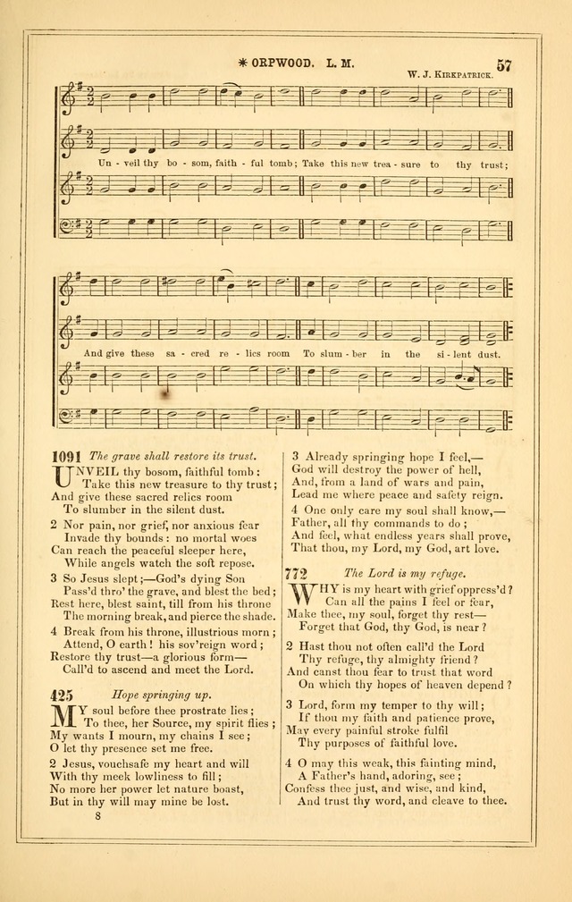 The Heart and Voice: or, Songs of Praise for the Sanctuary: hymn and tune book, designed for congregational singing in the Methodist Episcopal Church, and for congregations generally page 57